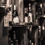 Black and White image of the bar area